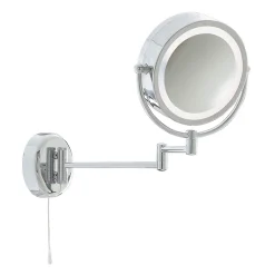 Searchlight Lighting Searchlight IP44 Illuminated Chrome Bathroom Mirror With Adjustable Arm