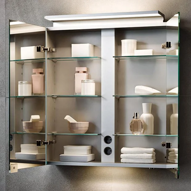 Keuco Royal L1 800mm 2-Door LED Mirror Cabinet 6 Keuco Royal L1 800mm 2-Door LED Mirror Cabinet - Image 6