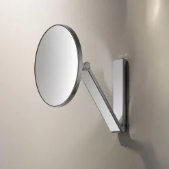 Keuco ILook Move Round Non-Illuminated Cosmetic Mirror - Chrome -Hudson Reed Sales 17612010000 d1