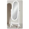 Victorian Plumbing White Wooden Free Standing Full Length Cheval Mirror