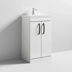 Klyn Bathroom 2 X Brooklyn Matt Black Additional Bar Handles - L210mm (196mm Centres) -Hudson Reed Sales 2xh190 d2