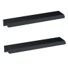 2 X Venice Matt Black Small Pull Handles 150mm