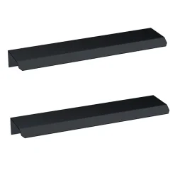 2 X Venice Matt Black Small Pull Handles 150mm