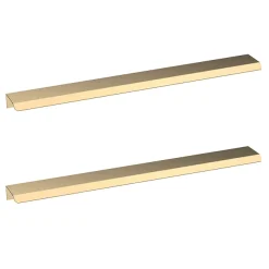 2 X Venice Brushed Brass Medium Pull Handles 300mm