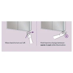 HIB Qubic 60 LED Aluminium Mirror Cabinet