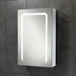 HIB Stratus 50 LED Demisting Aluminium Mirror Cabinet