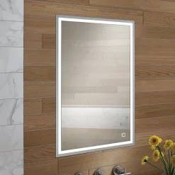 HIB Vanquish 50 Recessed LED Aluminium Mirror Cabinet