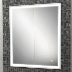 HIB Vanquish 60 Recessed LED Aluminium Mirror Cabinet