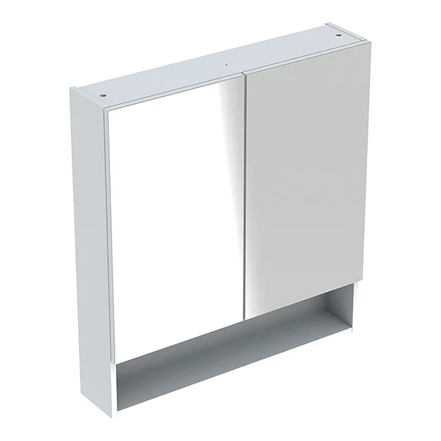 Geberit Selnova Square S 588mm White 2-Door Mirror Cabinet 3 Geberit Selnova Square S 588mm White 2-Door Mirror Cabinet - Image 3