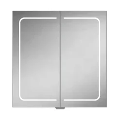 HIB Vapor 80 LED Illuminated Aluminium Mirror Cabinet