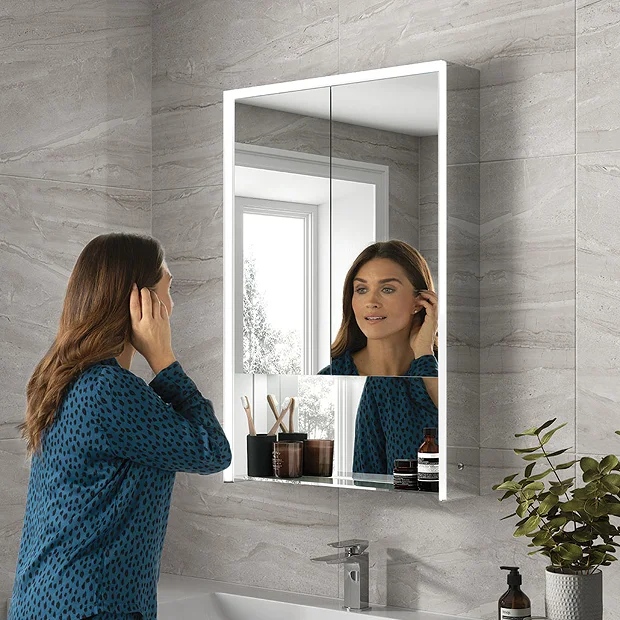 HIB Verve 60 LED Illuminated Mirror Cabinet 2 HIB Verve 60 LED Illuminated Mirror Cabinet - Image 2
