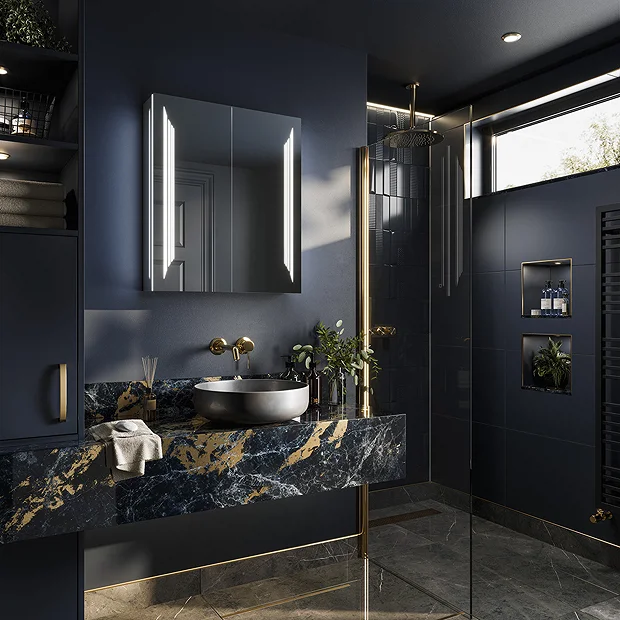 HIB Dimension 60 Bluetooth LED Illuminated Aluminium Mirror Cabinet 1 HIB Dimension 60 Bluetooth LED Illuminated Aluminium Mirror Cabinet