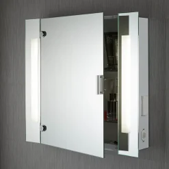 Searchlight Lighting Searchlight Illuminated Bathroom Mirror Cabinet With Shaver Socket 5 Searchlight Lighting Searchlight Illuminated Bathroom Mirror Cabinet With Shaver Socket -Hudson Reed Sales 6560 d1