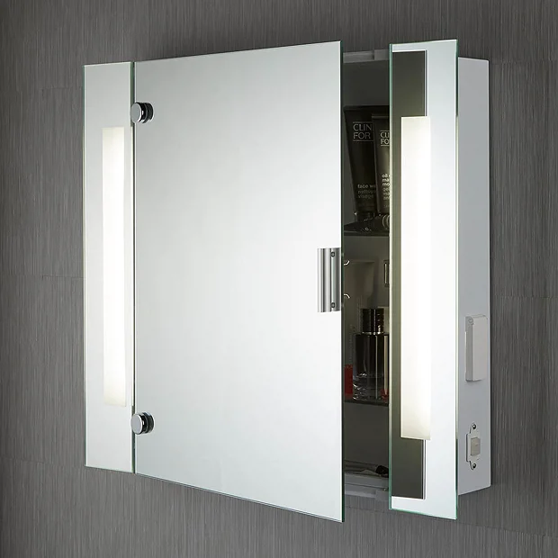 Searchlight Lighting Searchlight Illuminated Bathroom Mirror Cabinet With Shaver Socket 3 Searchlight Lighting Searchlight Illuminated Bathroom Mirror Cabinet With Shaver Socket - Image 3
