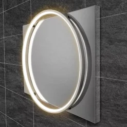 HIB Solas 50 LED Illuminated Mirror (Chrome Frame)