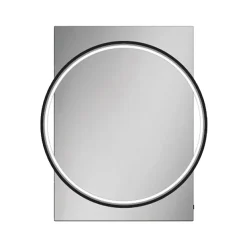 HIB Solas 50 LED Illuminated Mirror (Matt Black Frame) -Hudson Reed Sales 79520500 d1