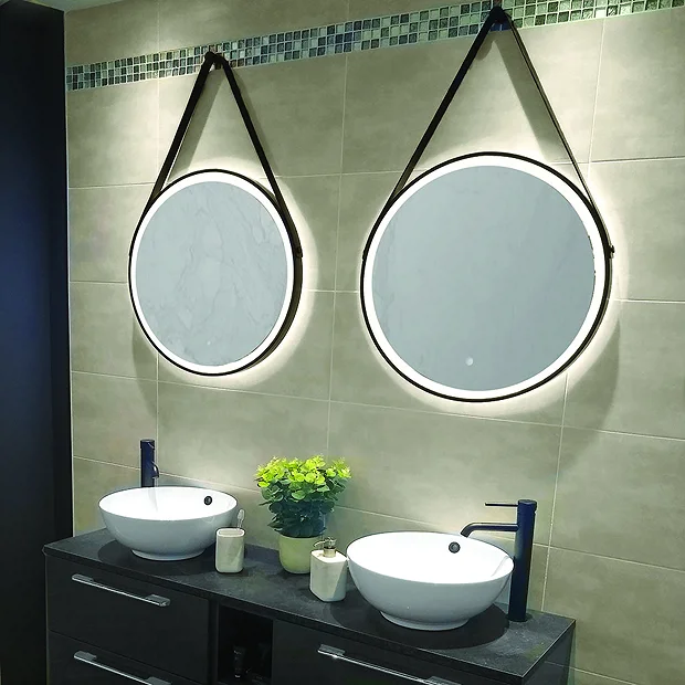 HIB Solstice Matt Black 60 Round LED Illuminated Mirror 1 HIB Solstice Matt Black 60 Round LED Illuminated Mirror