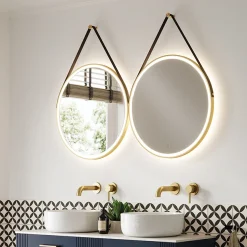 HIB Solstice Brushed Brass 60 Round LED Illuminated Mirror 5 HIB Solstice Brushed Brass 60 Round LED Illuminated Mirror -Hudson Reed Sales 79520750d1