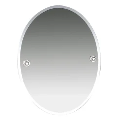 Miller Oslo 400 X 505mm Polished Nickel Oval Bevelled Mirror