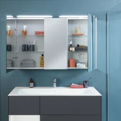 Villeroy & Boch Villeroy And Boch H746 X W1307mm My View One LED Illuminated Mirror Cabinet -Hudson Reed Sales a441g300 d1 1