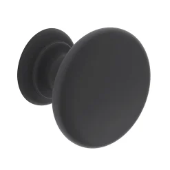 Heritage Bathroom Heritage Black Round Knob 38mm