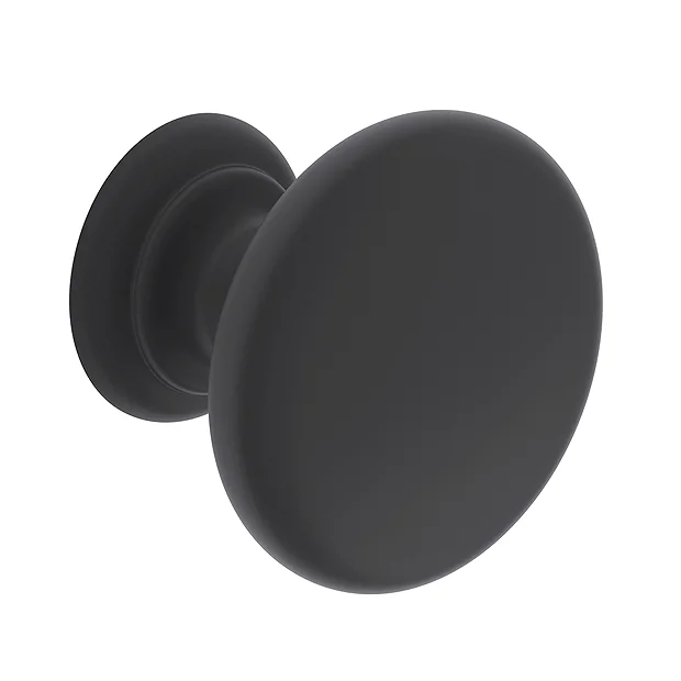 Heritage Bathroom Heritage Black Round Knob 38mm 1 Heritage Bathroom Heritage Black Round Knob 38mm