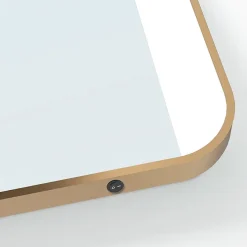 Arezzo Brushed Brass 500 X 700mm Rectangular Illuminated Strips Bathroom Mirror -Hudson Reed Sales arzim04bb d1