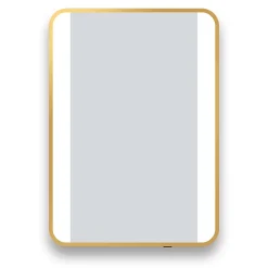 Arezzo Brushed Brass 500 X 700mm Rectangular Illuminated Strips Bathroom Mirror -Hudson Reed Sales arzim04bb d2