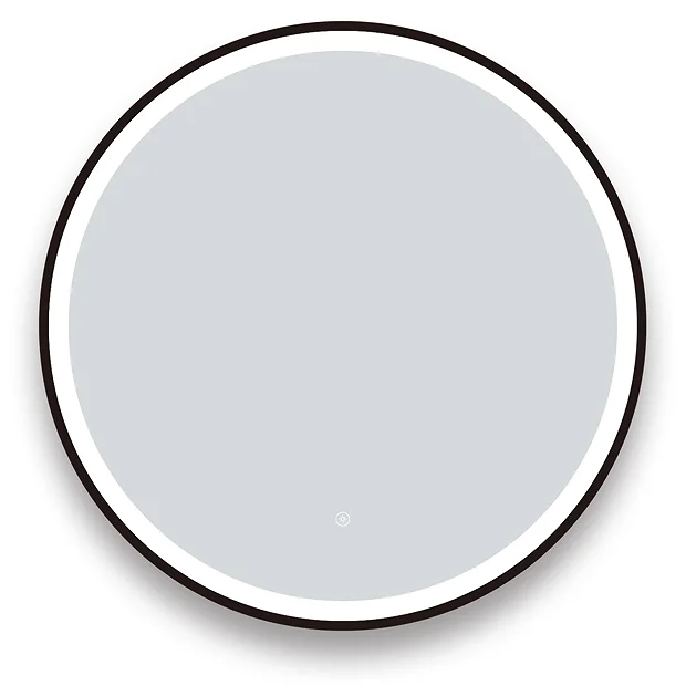 Arezzo Matt Black 700mm Round LED Illuminated Anti-Fog Bathroom Mirror 3 Arezzo Matt Black 700mm Round LED Illuminated Anti-Fog Bathroom Mirror - Image 3