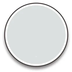 Arezzo Matt Black 800mm Round LED Illuminated Anti-Fog Bathroom Mirror -Hudson Reed Sales arzim10mb d1