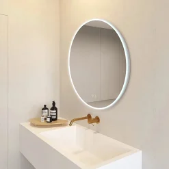 Arezzo 800mm Large Round LED Illuminated Anti-Fog Mirror + Bluetooth -Hudson Reed Sales az045 d4n