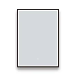 Arezzo Matt Black 500 X 700mm Rectangular LED Illuminated Anti-Fog Bathroom Mirror -Hudson Reed Sales az113mb d1n