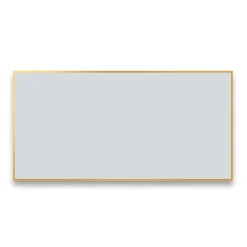 Arezzo Brushed Brass Square Edge Framed Bathroom Mirror - 1400 X 500mm -Hudson Reed Sales az147bb d1a