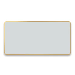 Arezzo Brushed Brass Framed Bathroom Mirror - 1400 X 700mm -Hudson Reed Sales az147cvbb d1