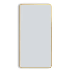 Arezzo Brushed Brass Framed Bathroom Mirror - 1400 X 700mm -Hudson Reed Sales az147cvbb d3