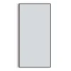 Arezzo Matt Black Square Edge Framed Bathroom Mirror - 1400 X 500mm