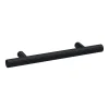 1 X Arezzo Industrial Style Knurled 'T' Bar Matt Black Handle (96mm Centres)