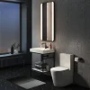 Arezzo Matt Black 600 X 1200mm Rectangular LED Illuminated Anti-Fog Bathroom Mirror