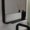 Arezzo Matt Black 550 X 1000mm Mirror With Shelf