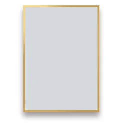 Arezzo Brushed Brass Square Edge 700 X 500 Mirror -Hudson Reed Sales az57bb d1d