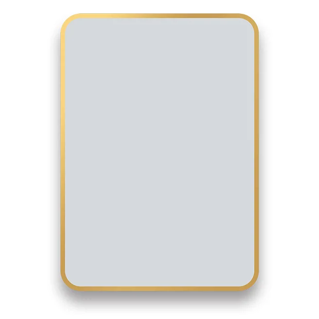 Arezzo Brushed Brass 700 X 500 Rectangular Mirror 3 Arezzo Brushed Brass 700 X 500 Rectangular Mirror - Image 3