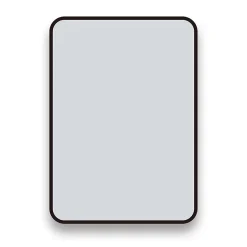 Arezzo Matt Black 700 X 500 Rectangular Mirror -Hudson Reed Sales az57mb d4