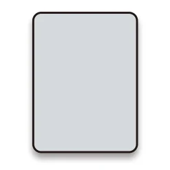 Arezzo Matt Black 800 X 600 Rectangular Mirror -Hudson Reed Sales az68cvmb d1