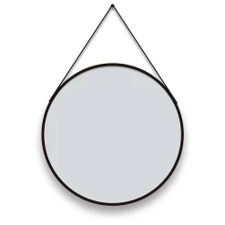 Arezzo Matt Black Hanging 600mm Round Bathroom Mirror -Hudson Reed Sales az6hmmb d1