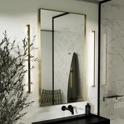 Arezzo Brushed Brass 1200 X 700mm Rectangular Mirror -Hudson Reed Sales az6x8rbb d1 2