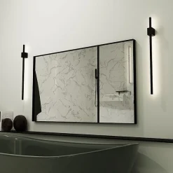 Arezzo Black 1200 X 700mm Rectangular Mirror -Hudson Reed Sales az6x8rmb d1 2