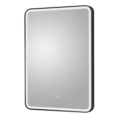Arezzo Matt Black 500 X 700 LED Illuminated Border Mirror Incl. Touch Sensor + Anti-Fog -Hudson Reed Sales az701 d1