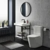 Arezzo Matt Black 700mm Round Mirror