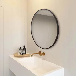 Arezzo Matt Black 800mm Round Mirror 10 Arezzo Matt Black 800mm Round Mirror -Hudson Reed Sales az8brm d3n