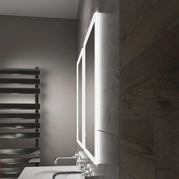 Arezzo 800 X 600mm Ultra Slim LED Illuminated Bathroom Mirror With Anti-Fog 1 Arezzo 800 X 600mm Ultra Slim LED Illuminated Bathroom Mirror With Anti-Fog